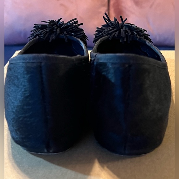 Black Pointed Toe Flats with PomPom Embellishment-Wendy Williams (HSN Exclusive) - Picture 2 of 8